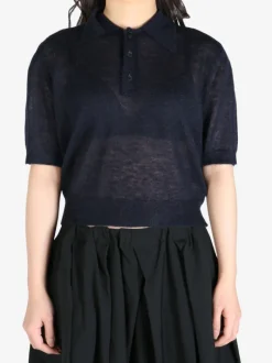 Shirts>AURALEE Mohair Knit Polo