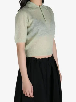 Shirts>AURALEE Mohair Knit Polo