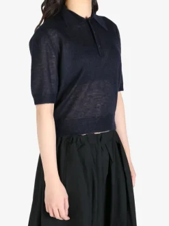 Shirts>AURALEE Mohair Knit Polo