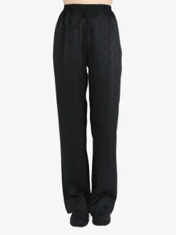 Pants>MARINE SERRE Moon Sun Satin Jacquard Drawstring Trousers