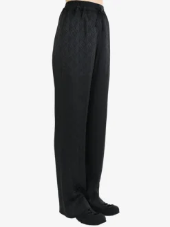 Pants>MARINE SERRE Moon Sun Satin Jacquard Drawstring Trousers