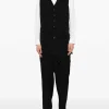 Jackets & Coats>YOHJI YAMAMOTO POUR HOMME Multi Pocket Asymetrical Vest