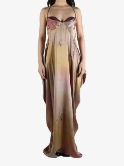 Dresses>YANGKEHAN Multicolor Silk Slip Dress