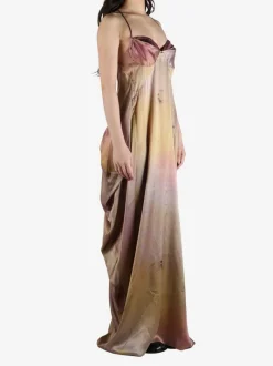 Dresses>YANGKEHAN Multicolor Silk Slip Dress