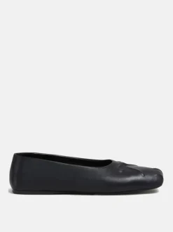 Flats>MARNI Nappa Leather Seamless Little Bow Ballet Flat