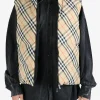 Jackets & Coats>BURBERRY Nylon Check Packable Hood Gilet
