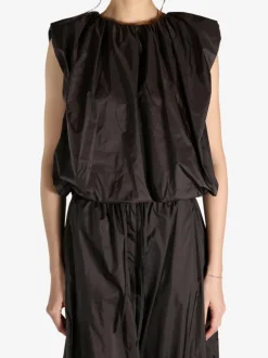 Tops>AMOMENTO Nylon Volume Shirring Top