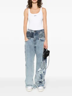 Tops>OFF-WHITE Off Stamp Rib Tank Top
