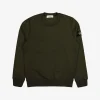Sweats & Hoodies>STONE ISLAND Organic Cotton Fleece Crewneck