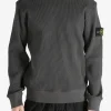 Sweats & Hoodies>STONE ISLAND Organic Cotton Waffle Fleece Sweatshirt