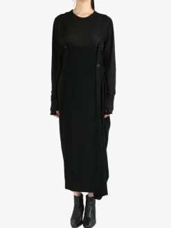 Dresses>Y'S O-Square Shoulder Strap Dress