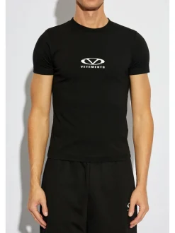 T-shirts | T-shirts>VETEMENTS Oval Logo Fitted T-shirt