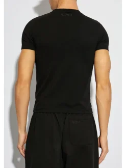 T-shirts | T-shirts>VETEMENTS Oval Logo Fitted T-shirt