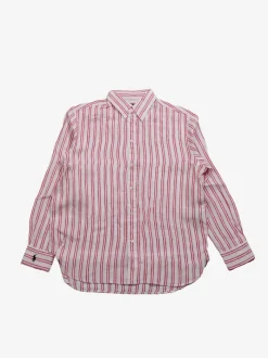 Shirts>POLO RALPH LAUREN Oversize Fit Striped Linen Shirt