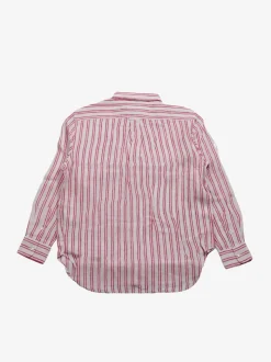 Shirts>POLO RALPH LAUREN Oversize Fit Striped Linen Shirt