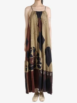 Dresses>YANGKEHAN Panel Graphic Slip Dress