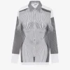 Shirts>JEAN PAUL GAULTIER Petite Grand Pinstripe Body Morphing Shirt