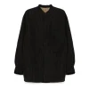 Shirts>ZIGGY CHEN Pleated Mandarin Collar Shirt