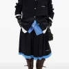 Skirts>MIU MIU Pleated Poplin Skirt
