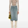 Skirts>COURRÈGES 2-Pocket Denim Skirt