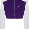 Jackets & Coats>TEAM WANG Pointed Flat-collar Cropped Baseball Jacket