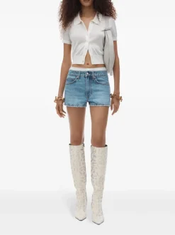 Shorts>ALEXANDER WANG Pointelle Undie High Rise Mini Short