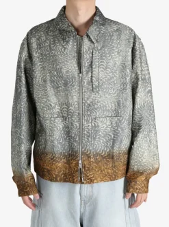 Jackets & Coats>DRIES VAN NOTEN Printed Cotton Jacket