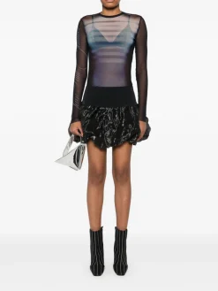 Tops>JEAN PAUL GAULTIER Printed "Le Mâle" Mesh Top