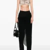 Tops>JEAN PAUL GAULTIER Printed "Tattoo Marinière" Mesh Crop Top