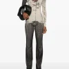 Tops>JEAN PAUL GAULTIER Printed "Tattoo Rose & Bird" Double Layer Mesh Top