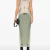 Tops>JEAN PAUL GAULTIER Printed "Tattoo Rose & Bird" Double Layer Mesh Tank Top