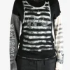 Tops>JEAN PAUL GAULTIER Printed "Tattoo" Thin Jersey Long Sleeved Top