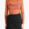 Tops>DRIES VAN NOTEN Printed Turtleneck Tee