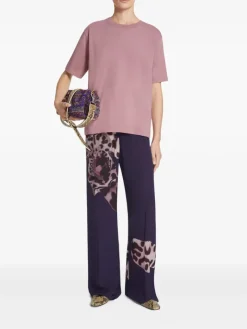 Pants>DRIES VAN NOTEN Printed Viscose Pants