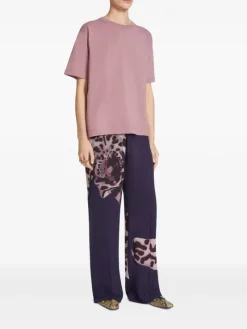 Pants>DRIES VAN NOTEN Printed Viscose Pants