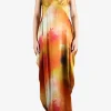 Dresses>YANGKEHAN Rainbow Floral Silk Slip Dress