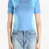 T-shirts>MARINE SERRE Regenerated Graphic Baby Fit T-Shirt