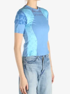 T-shirts>MARINE SERRE Regenerated Graphic Baby Fit T-Shirt