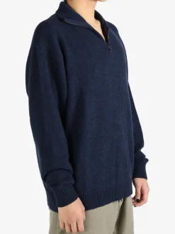 Knitwear>THE ELDER STATESMAN Relaxed Half Zip