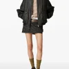 Jackets & Coats>MIU MIU Resin Finished Bomber Jacket