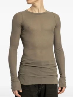 T-shirts>RICK OWENS Rib LS Tee