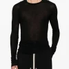 T-shirts>RICK OWENS Rib LS Tee