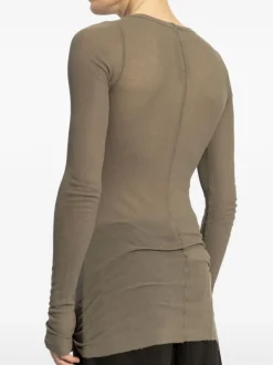 T-shirts>RICK OWENS Rib LS Tee