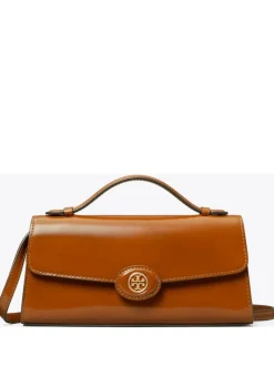 Bags>TORY BURCH Robinson Spazzolato Top Handle Chain Wallet
