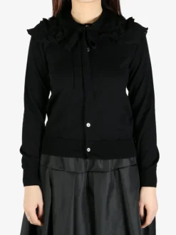 Knitwear>COMME DES GARCONS COMME DES GARCONS Ruffle Neckline Cardigan