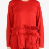 T-shirts | Shirts>COMME DES GARCONS COMME DES GARCONS Ruffled Long Sleeve T-shirt