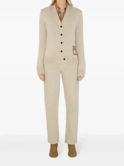 Knitwear>BURBERRY s Check Label Wool Cardigan