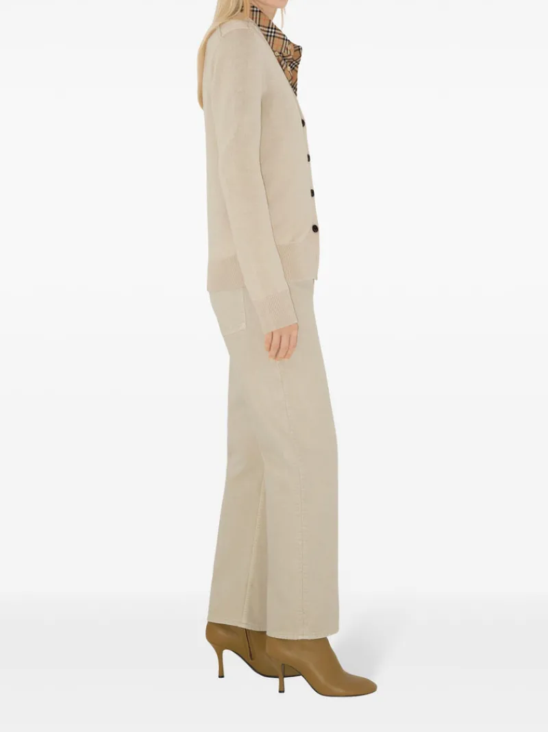 Knitwear>BURBERRY s Check Label Wool Cardigan