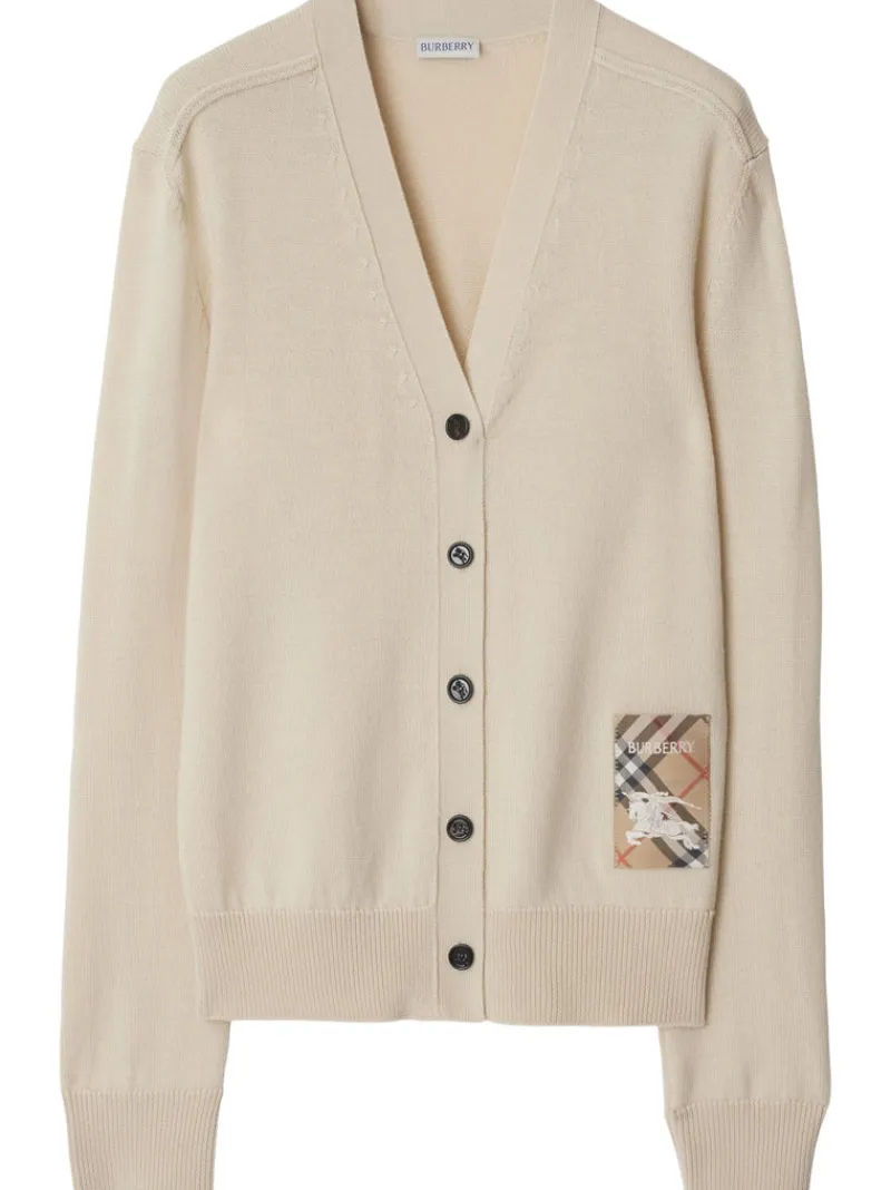 Knitwear>BURBERRY s Check Label Wool Cardigan