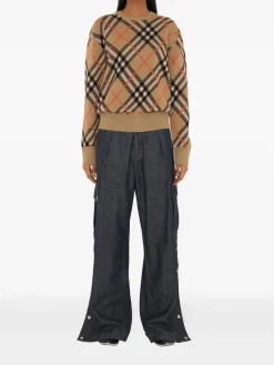 Knitwear>BURBERRY s Check Wool Blend Sweater